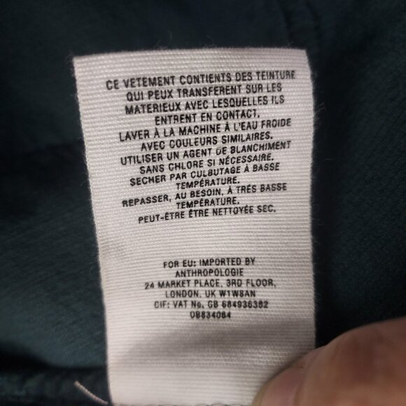 NWT Anthropologie Corduroy Jacket Women's Sz XS Cropped Blazer Dark Green - Picture 11 of 16